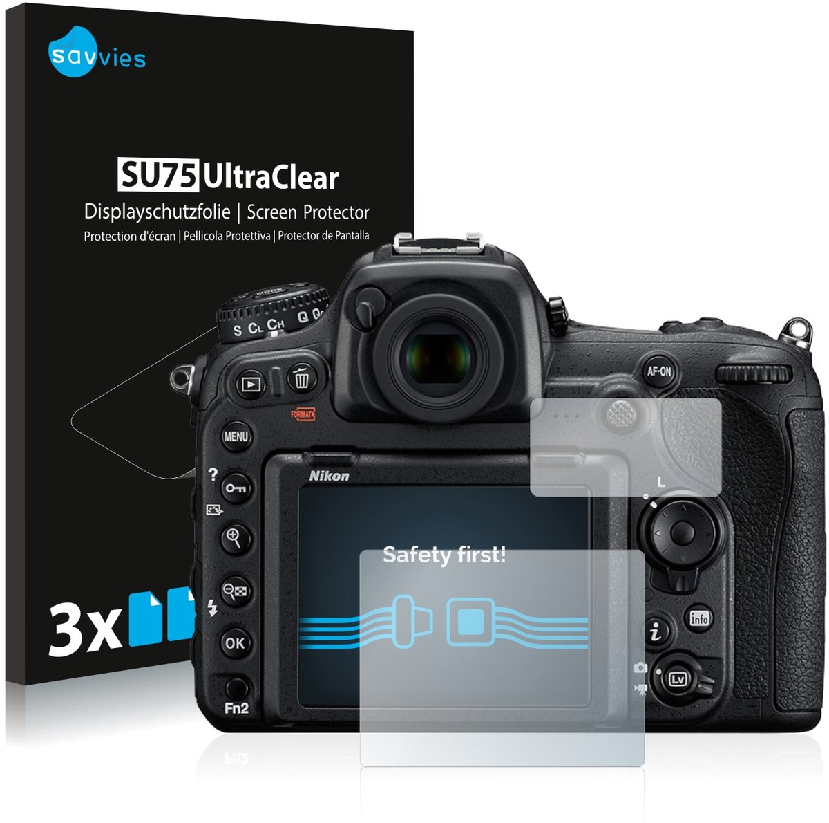 Savvies - Screenprotector voor Nikon D500 - Folie Beschermfolie transparant 6 Stuks