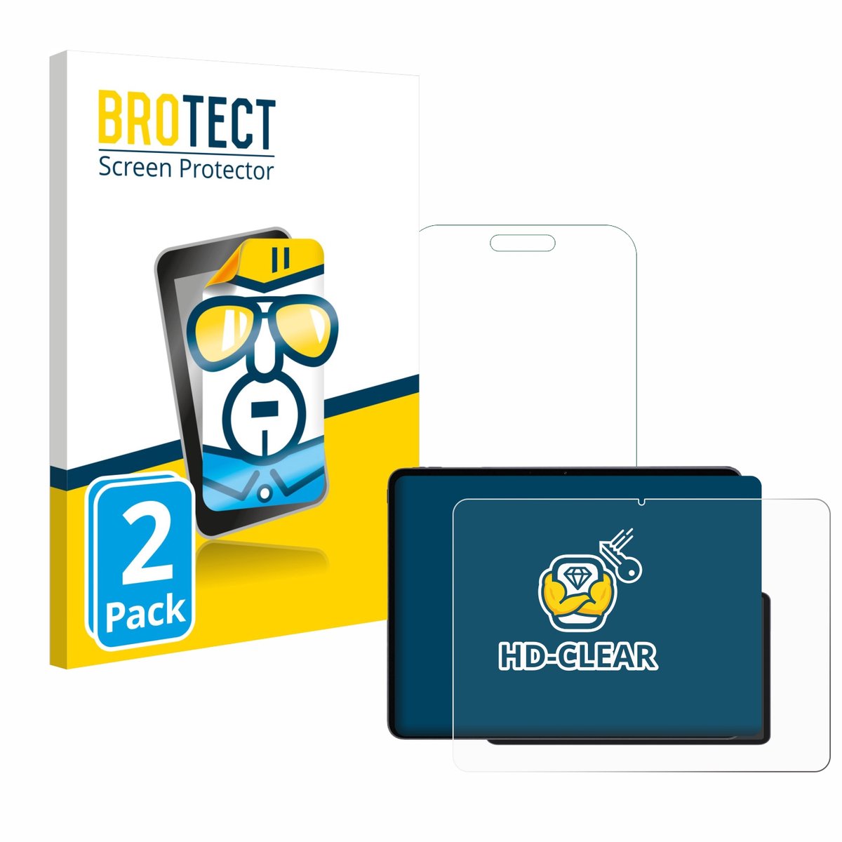 BROTECT - Screenprotector voor OnePlus Pad 3 - Folie Beschermfolie transparant 2 Stuks