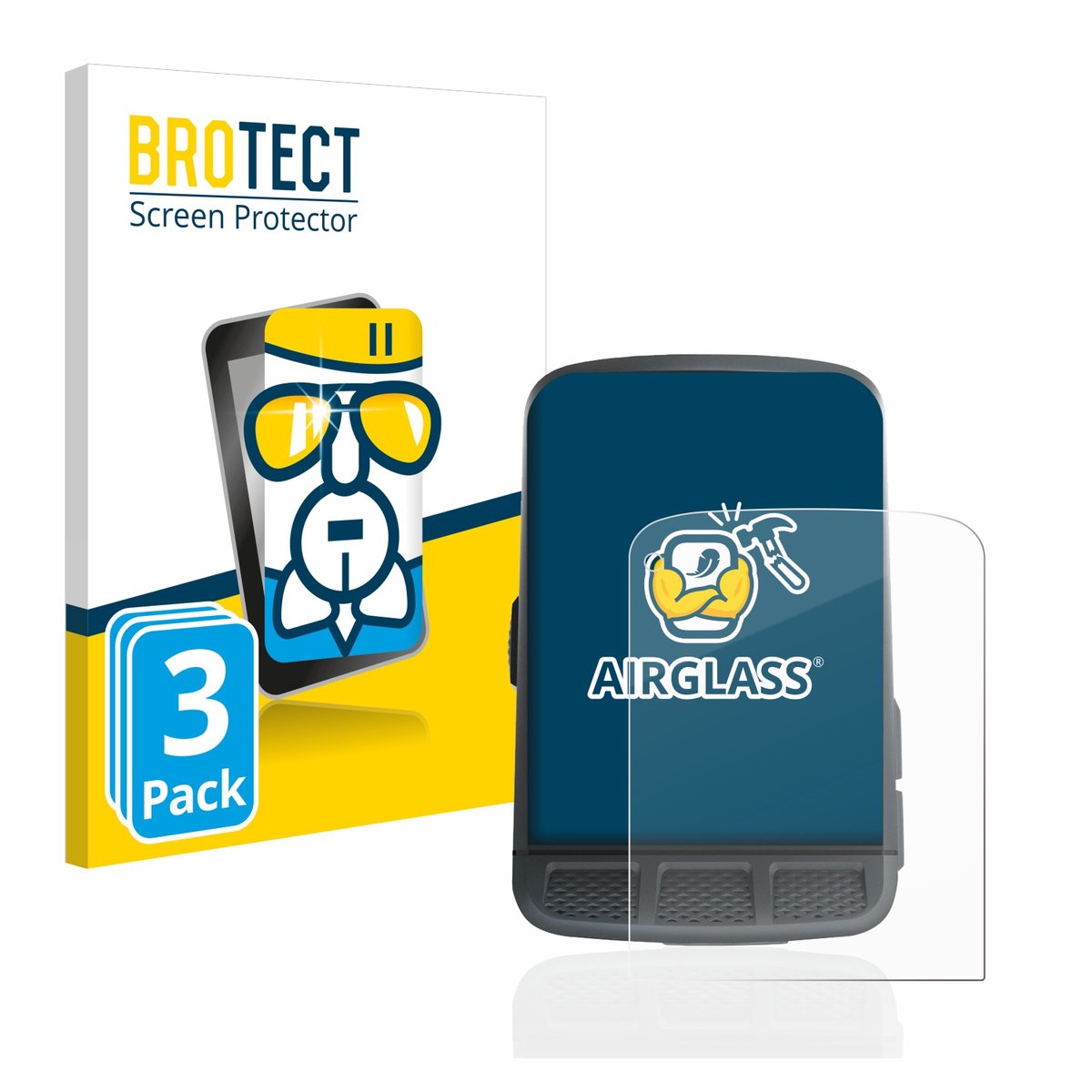 Screenprotector 3 Stuks voor Wahoo Elemnt Roam Beschermglas transparant