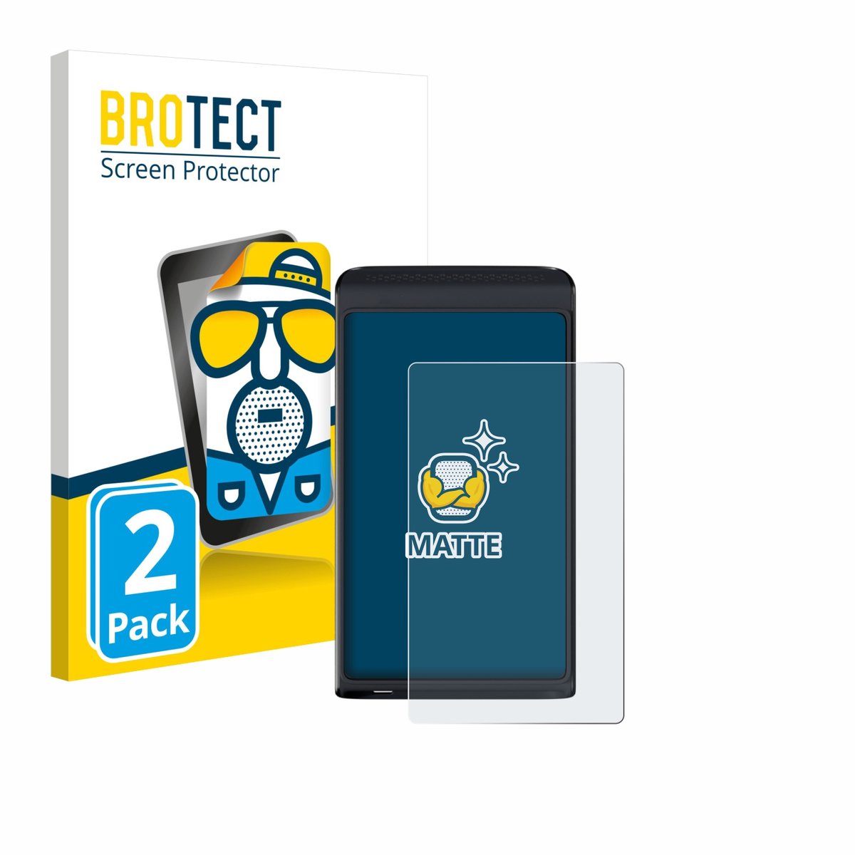 BROTECT - Screenprotector voor Vasco Translator Q1 - Folie Beschermfolie matte 2 Stuks