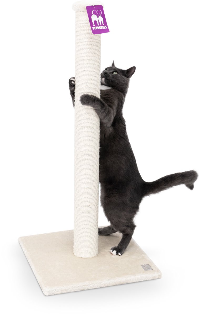 Bol.com Petrebels Maine 90 krabpaal - Creme - 40 x 40 x 90 cm - extra stabiel aanbieding