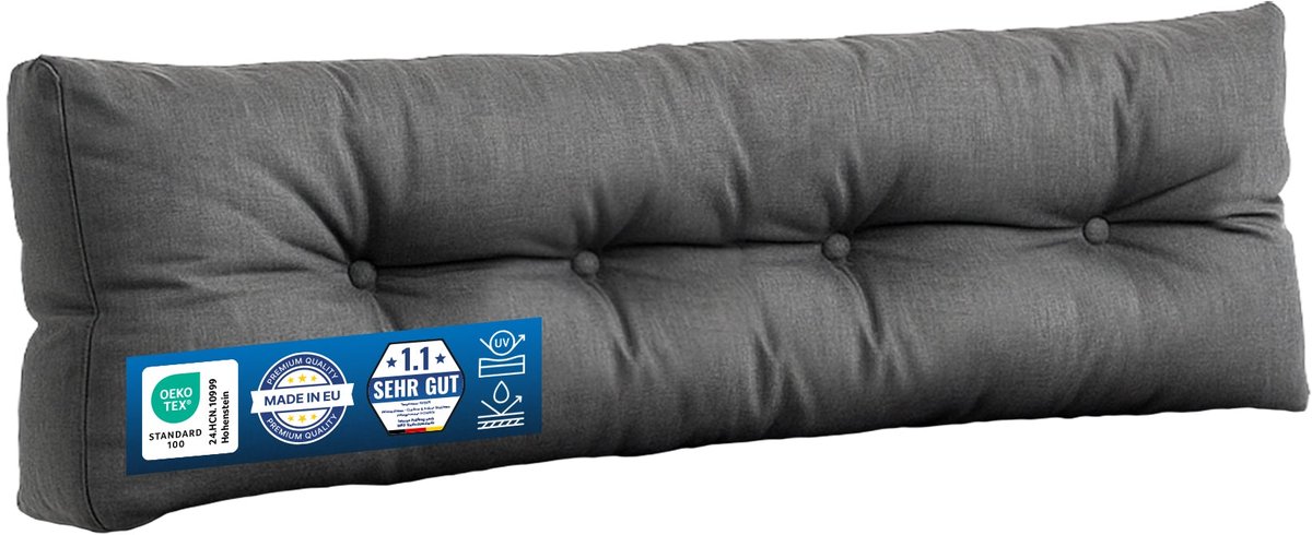 Palletkussen Rugkussen 120x40 - Waterafstotend & UV-bestendig – Tuinkussen voor Palletbank Buiten & Binnen