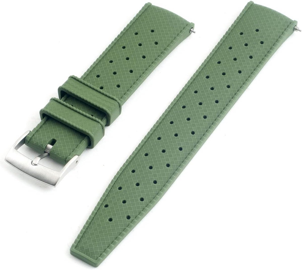 Horlogeband 18mm t-m 22mm FKM Rubber Snelwisselsluiting Tropische Stijl