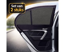 Auto Zonnescherm Achterportier - Universeel - Set van 2 - Inclusief Klittenband - Zonwering - Eenvoudige Montage - Voor Kinderen & Baby