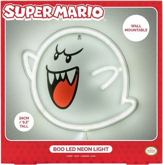 Super Mario Boo neon muurlamp van Paladone — afbeelding 2