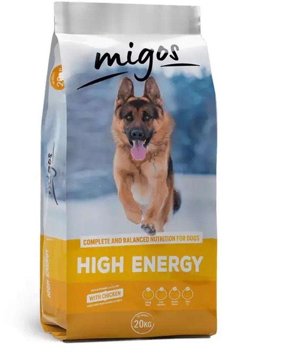 Migos Migos - High Energy - Hondenvoer - Actieve Honden & Werkhonden - 20kg