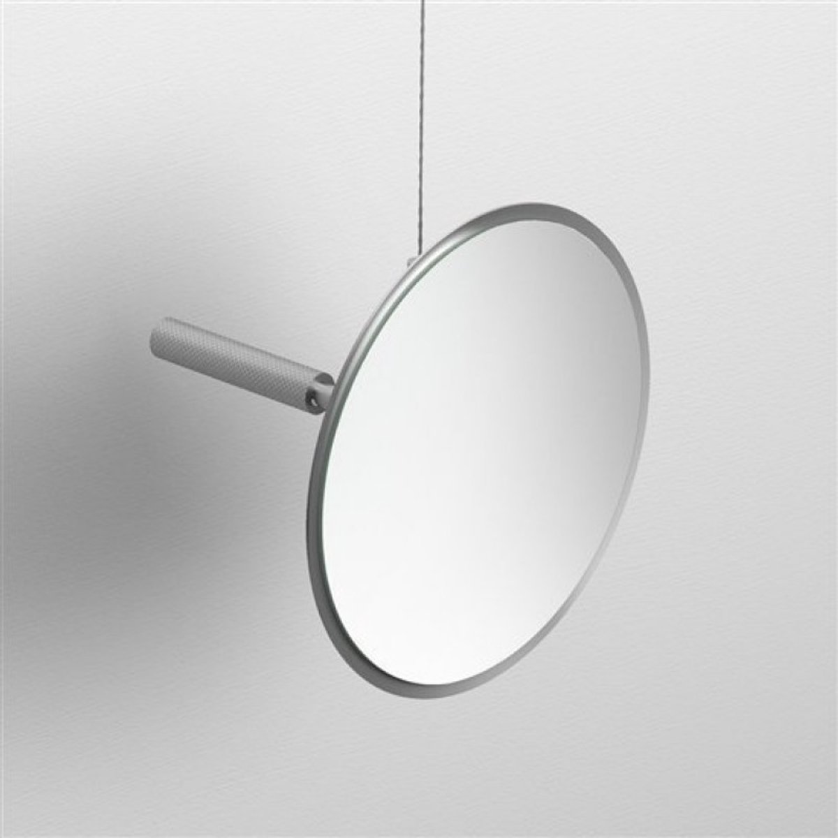 Clou vergrootspiegel SLIM aan kabel D14,1cm Ø16cm 5x vergroting inoxlook mat