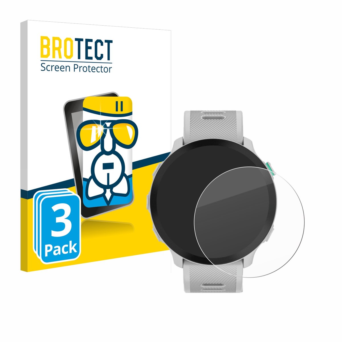 Screenprotector 3 Stuks voor Garmin Forerunner 55 Beschermglas transparant