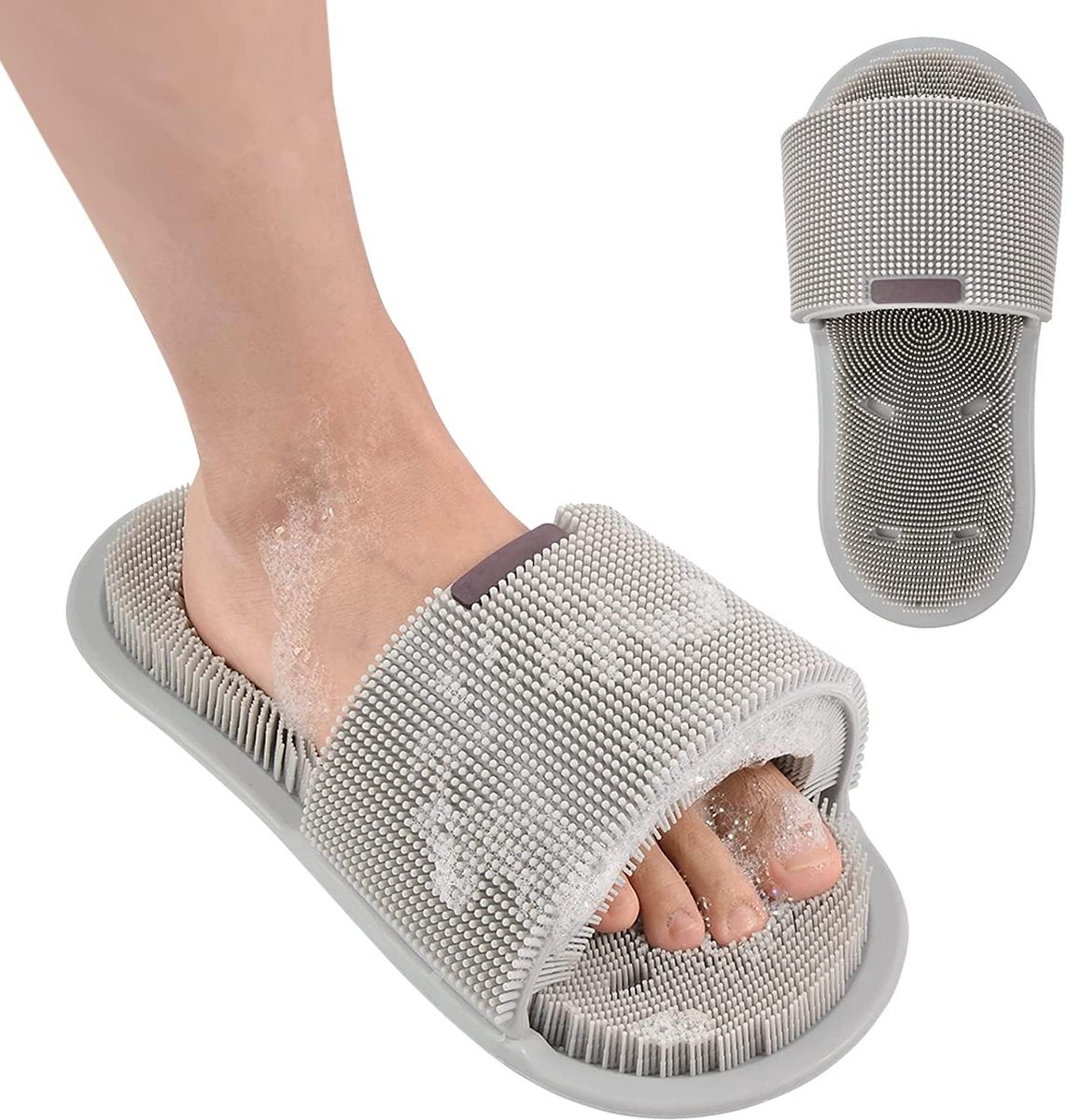 Antislip Voetenborstel met Zuignappen voor Douche en Badkamer
