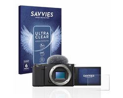 Savvies - Screenprotector voor Sony Alpha ZV-E10 - Folie Beschermfolie transparant 6 Stuks
