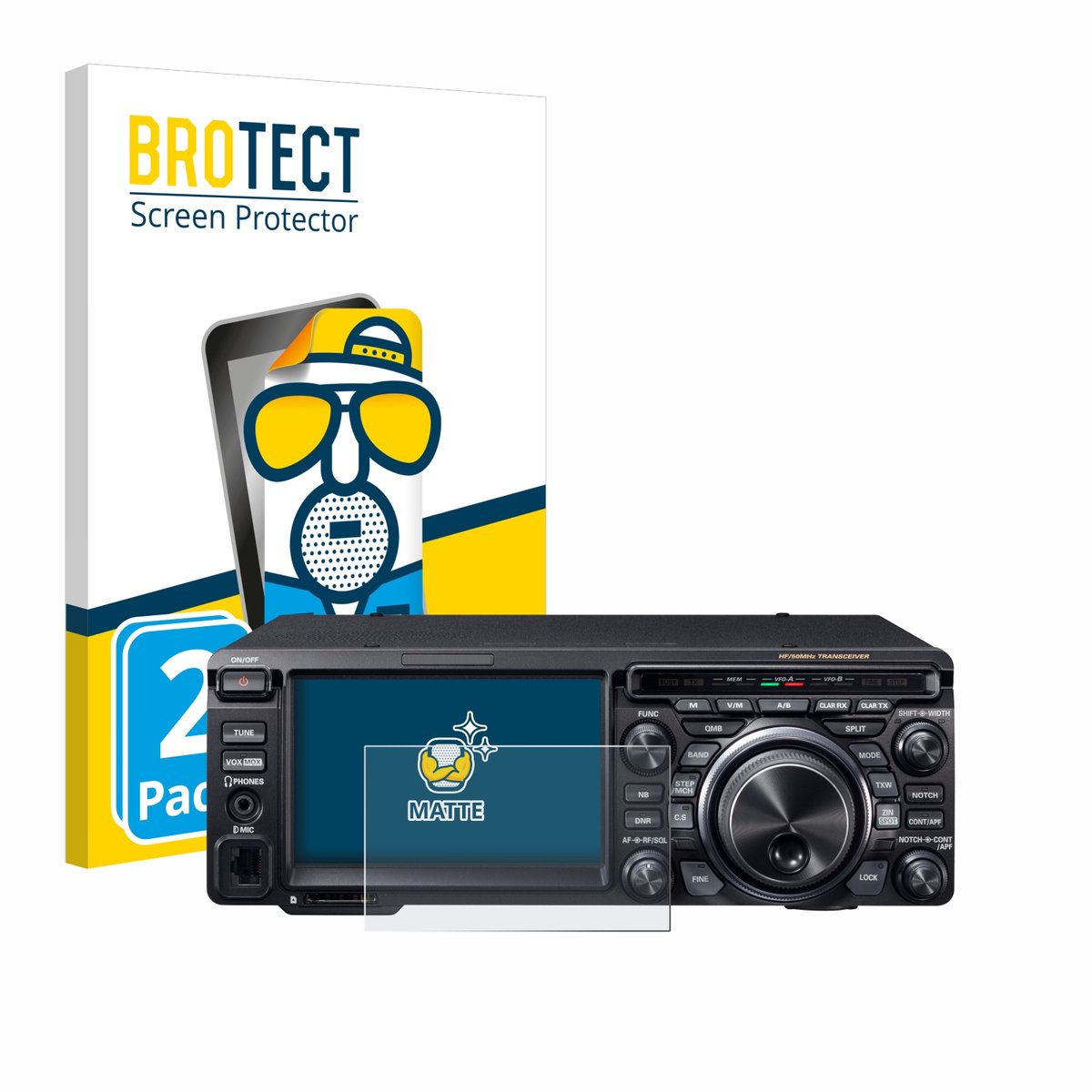 BROTECT - Screenprotector voor Yaesu FT-DX10 - Folie Beschermfolie matte 2 Stuks
