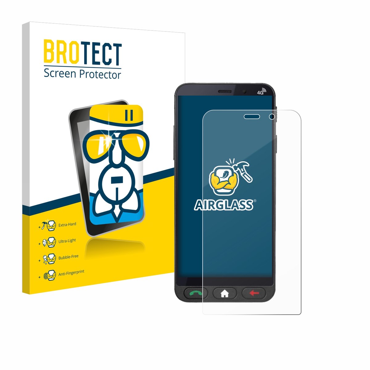 Screenprotector voor Brondi Amico Vero 4G Beschermglas transparant