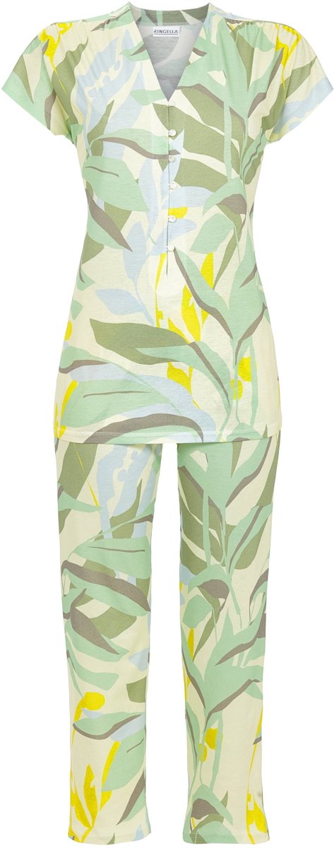 Ringella Bonte pyjama bladeren Ringella - Groen - Maat - 46