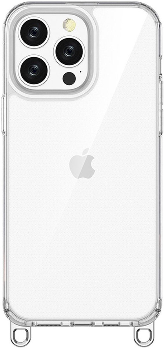 Mobigear Hoesje geschikt voor Apple iPhone 14 Pro Max Telefoonhoesje Hardcase | Mobigear Bungy Backcover | iPhone 14 Pro Max Case | Back Cover - Zilver