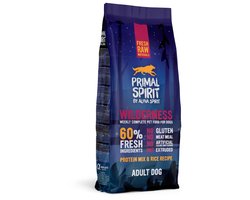 Primal Spirit WILDERNESS - Hondenvoer - 60% Vers Vlees - Graanvrij - Hypoallergeen