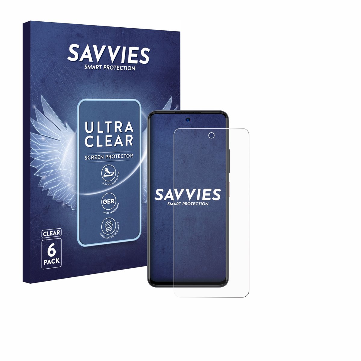Savvies - Screenprotector voor ZTE Blade A75 5G - Folie Beschermfolie transparant 6 Stuks