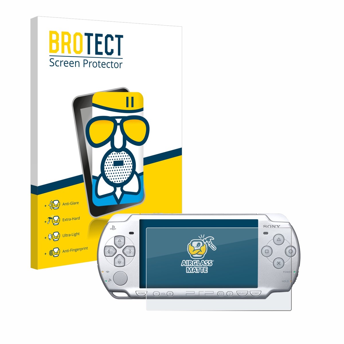 BROTECT - Screenprotector voor Sony PSP 2004 - Folie Beschermfolie Beschermglas matte