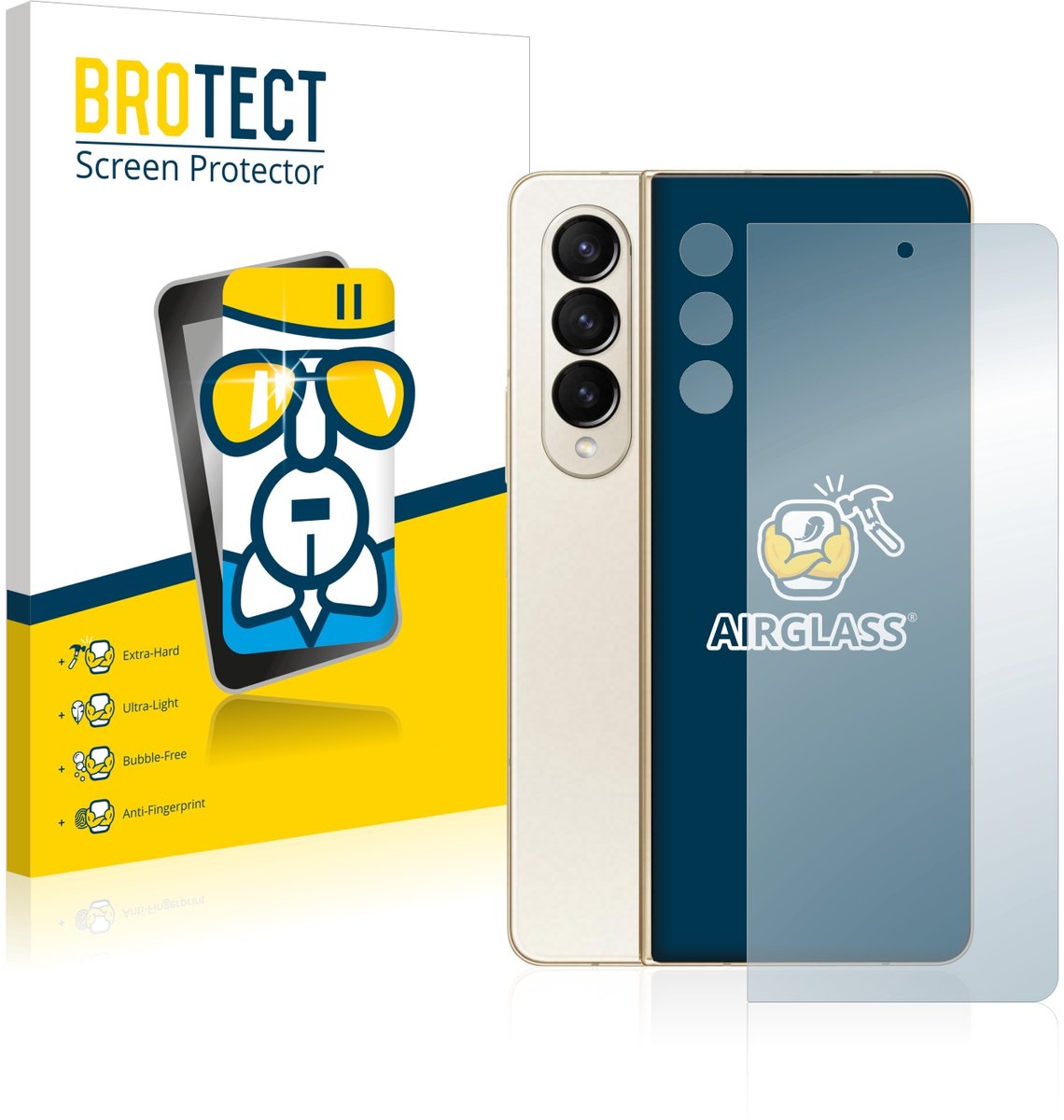 Screenprotector voor Samsung Galaxy Z Fold 4 (Voor+Camera) Beschermglas transparant