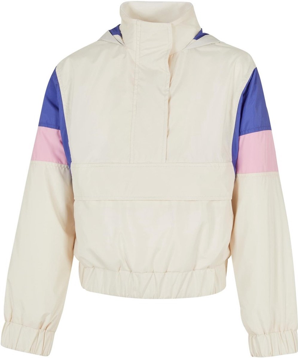 Urban Classics Light 3Tone Pull Over Kinder Jacket Kids 134/140 Ivoorkleurig