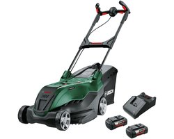 Bosch AdvancedRotak 36V-44-750 - Accu grasmaaier - Inclusief 2x 36 V Li-Ion accu (4.0 Ah), AL 36V-20 lader en opvouwbare opvangbak