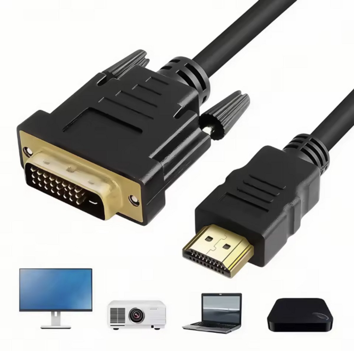 HDMI naar Dvi kabel - HDMI kabel - DVI kabel - 1meter - Laptop naar monitor kabel - CHPN