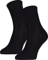 Katoenen kindersokken effen – Black – 35-38