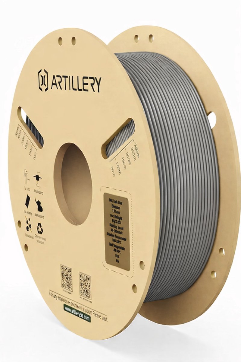 Artillery PLA Filament Grijs 1.75mm – Hoogwaardig 3D Printer Filament – Nauwkeurige Extrusie – Geschikt voor FDM 3D Printers
