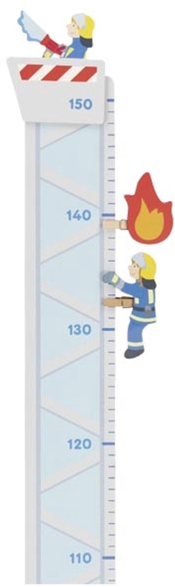Meetlat: BRANDWEER L94cm, met 2 knijpers, hout — afbeelding 2