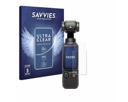 Savvies – Screenprotector voor DJI Osmo Pocket 3 (Display + Lens) – Folie Beschermfolie transparant 6 Stuks