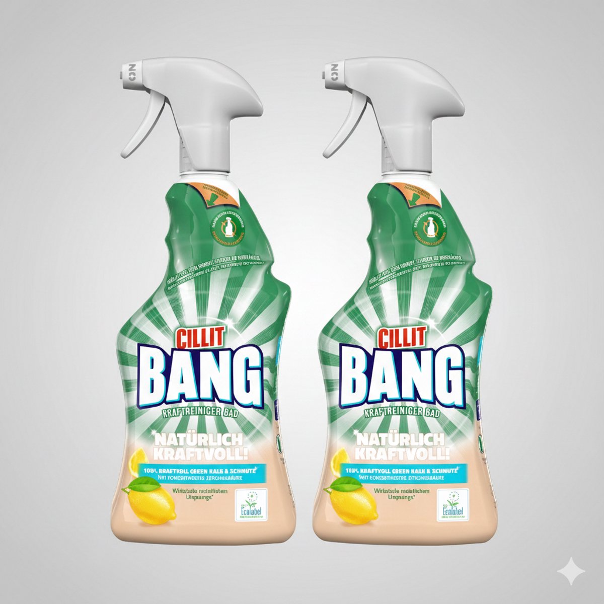 2 x Cillit Bang Nettoyant Surpuissant au Naturel – 750ml – 100% Anticalcaire – Geconcentreerd met Citroenzuur