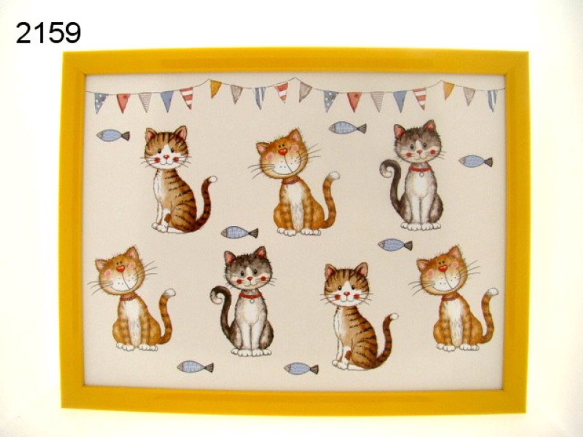 Lesser & Pavey Schootkussen katten - 39,5 x 29,5 cm - stevig blad