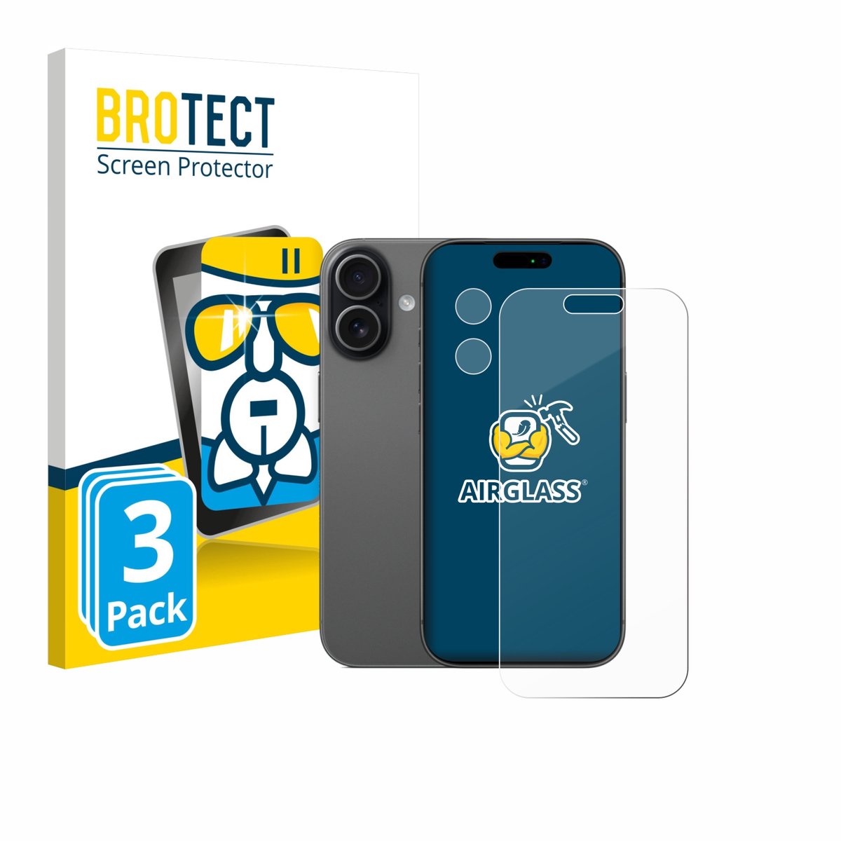 Screenprotector 3 Stuks voor Apple iPhone 17 (Voor+Camera) Beschermglas transparant
