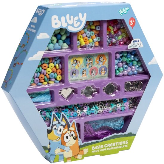 Bluey Totum kralen set armbandjes maken - 800 delige set met speciale Bluey bedels, letter- en speciale kralen - creatief speelgoed junior meisjes jongens vanaf 3 jaar