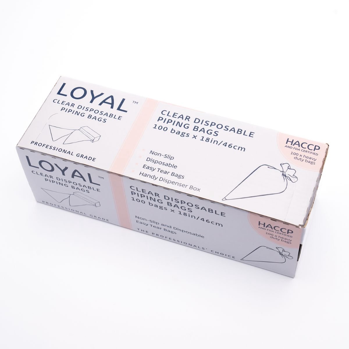 LOYAL Wegwerp Spuitzakken Transparant 46cm pk/100