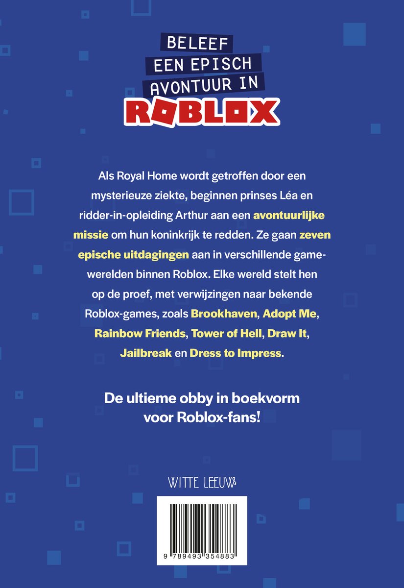 Roblox-avontuur - back cover