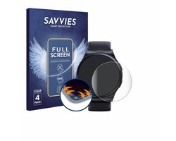 Savvies - Screenprotector voor Motorola Moto Watch 120 - Folie Beschermfolie transparant volledig dekking 4 Stuks