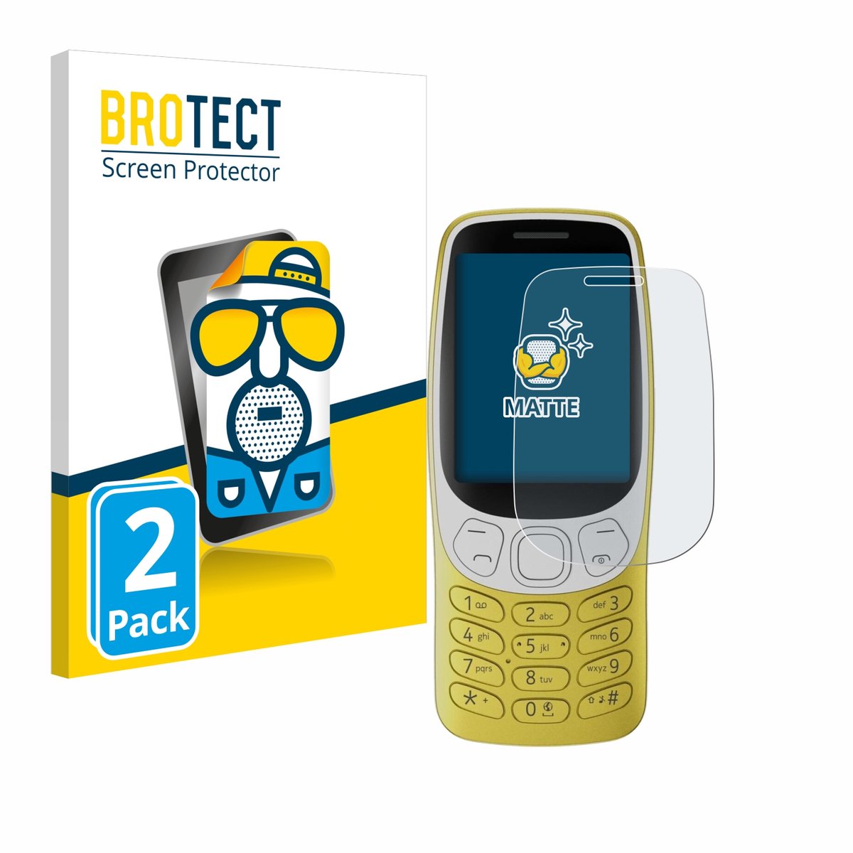 BROTECT - Screenprotector voor Nokia 3210 - Folie Beschermfolie matte 2 Stuks