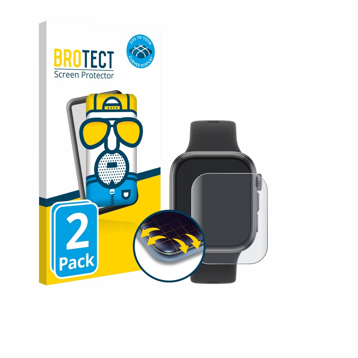 BROTECT - Screenprotector voor Huawei Watch Fit 4 - Folie Beschermfolie matte volledig dekking 2 Stuks