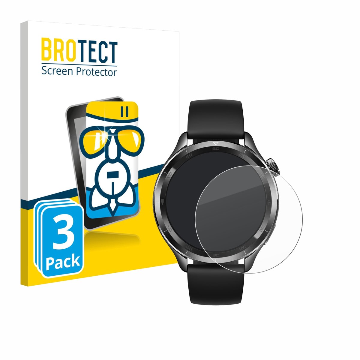 Screenprotector 3 Stuks voor Xiaomi Watch S4 (47 mm) Beschermglas transparant