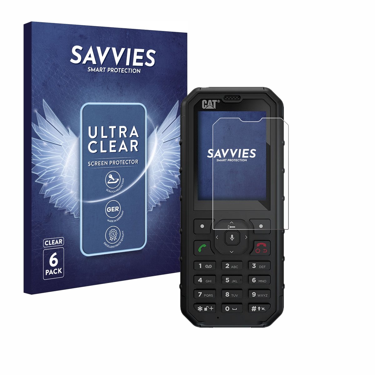 Savvies - Screenprotector voor Caterpillar Cat B35 - Folie Beschermfolie transparant 6 Stuks