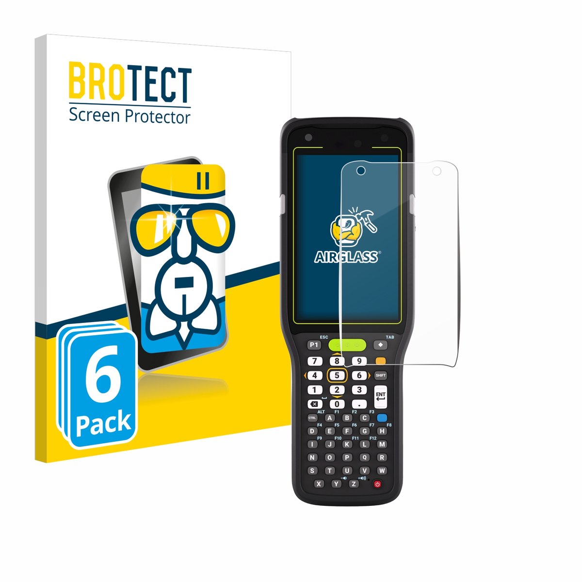Screenprotector 6 Stuks voor Zebra MC3400 / MC 3450 Beschermglas transparant