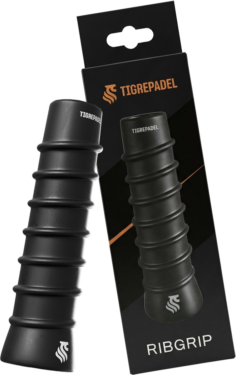 TigrePadel Ribgrip - Padel grip - Basisgrip - Hesacore - Voorkomt blessures - Padelgrips - Siliconen grip - Padel grips - Griptape - Zwart - Extra grip