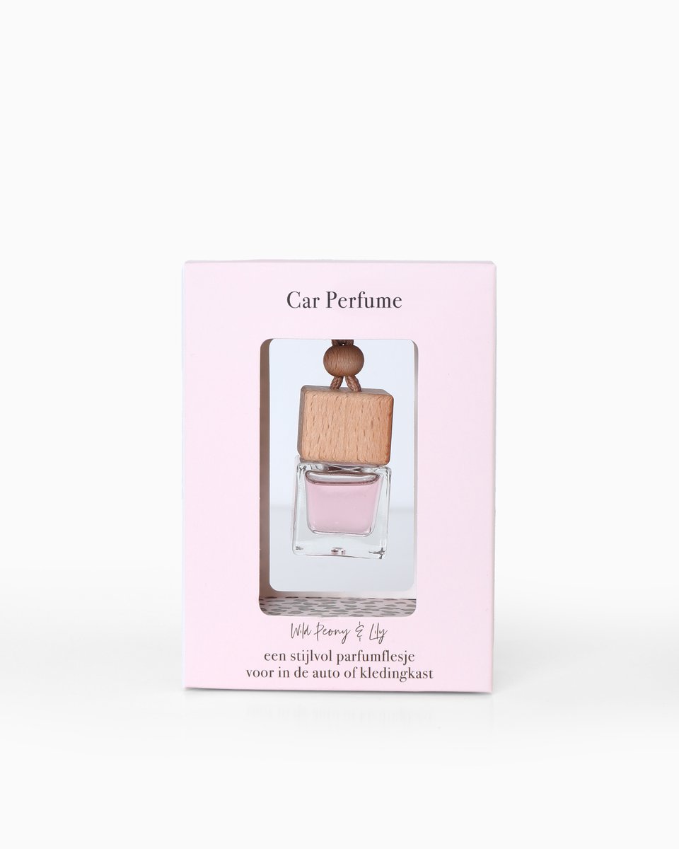 Autoparfum Pink Leopard | Geurflesje Roze Luipaard | Wild Peony & Lily | Stationery & Gift