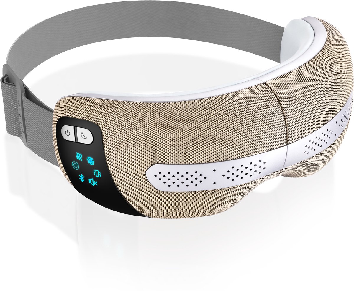 SereneLife Oogmassageapparaat - Smart Eye Massager - Met warmte en koeling - Bluetooth Compressie en vibratie - Draadloze verwarmde Massage masker