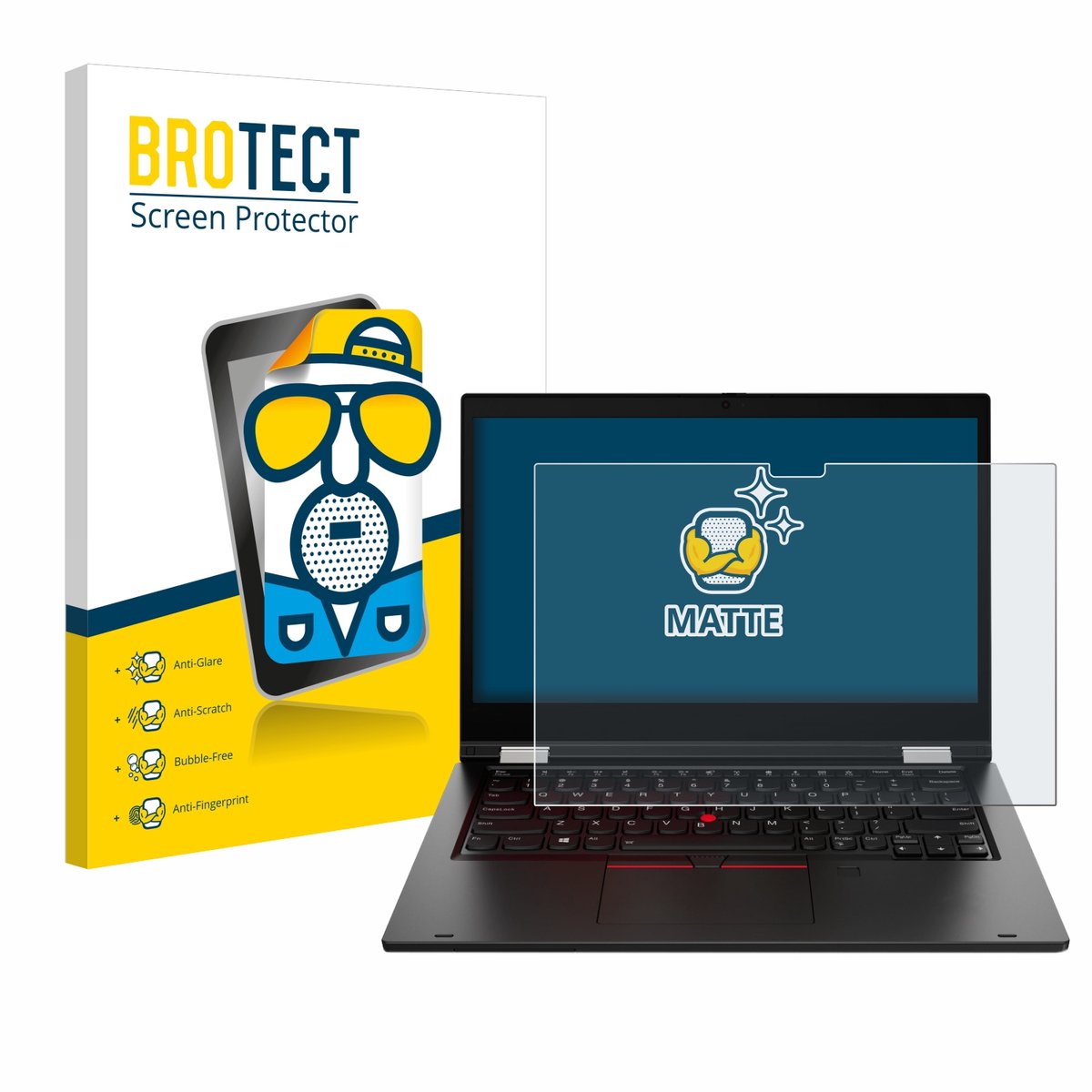 BROTECT - Screenprotector voor Lenovo ThinkPad L13 Yoga - Folie Beschermfolie matte