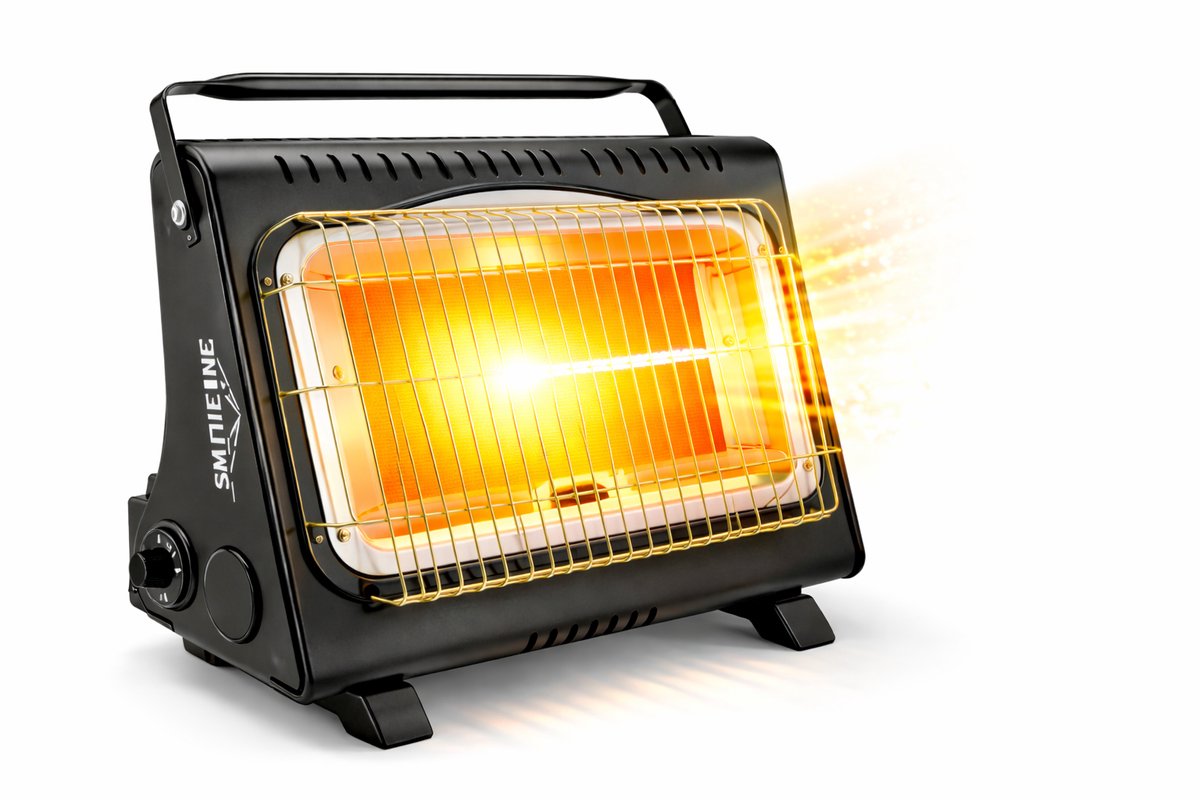 SMH LINE® Gaskachel - 2in1 - Heater - XL - 1,7 kW - Terrasverwarmer - Camping gaskachel