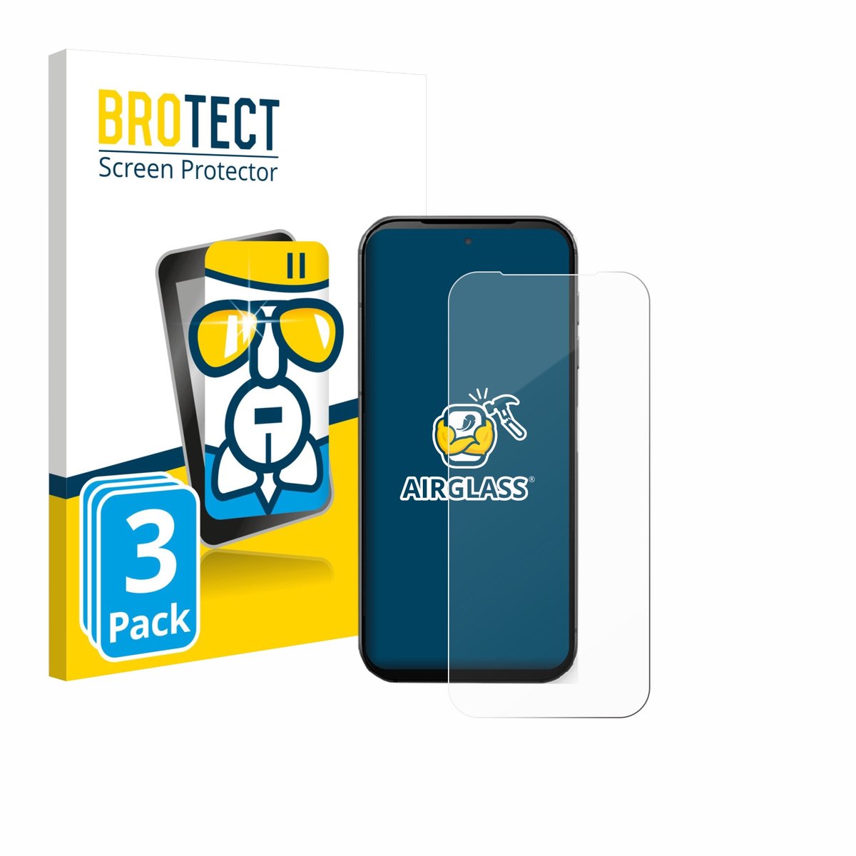 Screenprotector 3 Stuks voor Fairphone 5 Beschermglas transparant