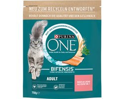 PURINA ONE BIFENSIS Adult droogvoer voor katten, rijk aan zalm, (1 x 750g)
