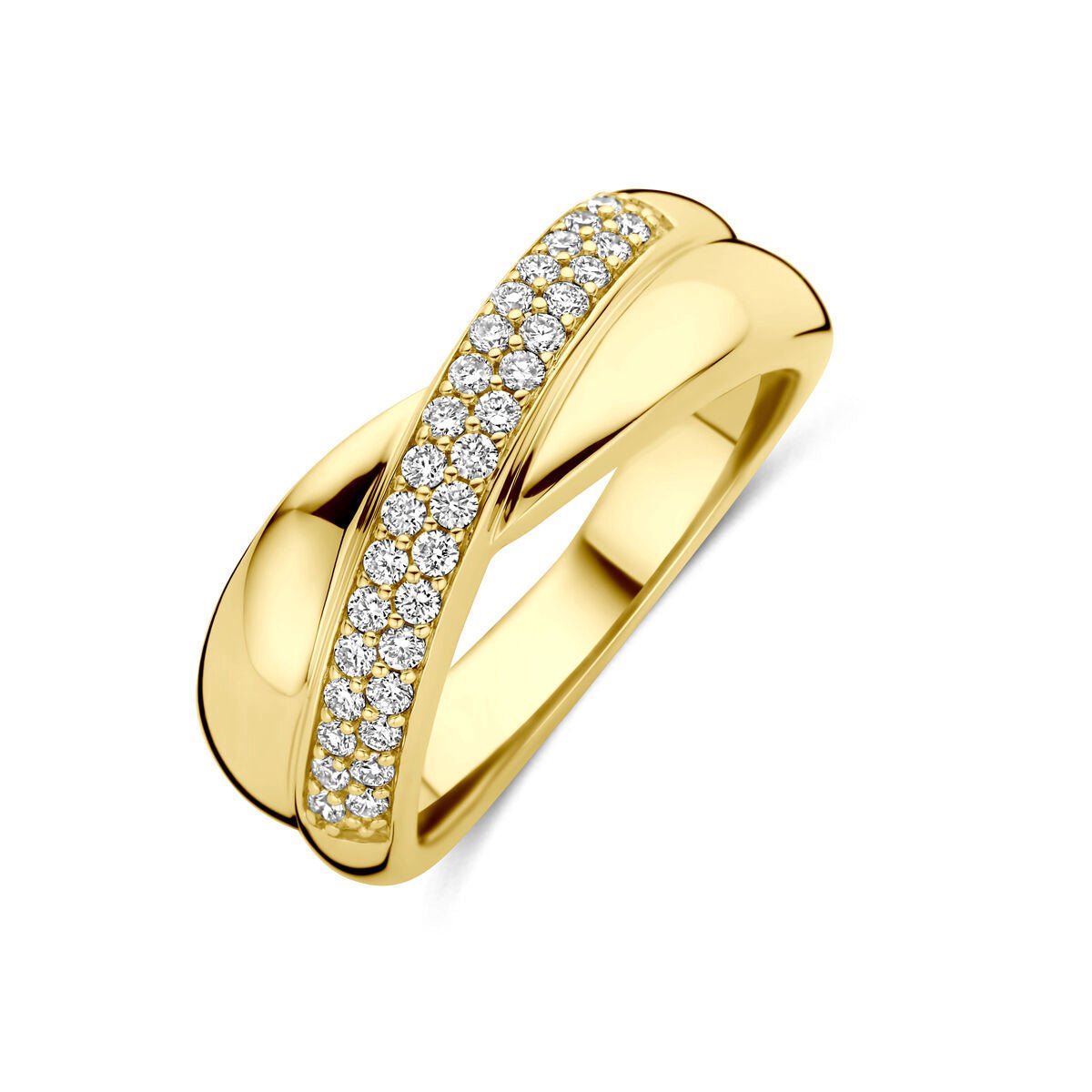 14K geelgouden ring lab grown diamant 0.29ct h si - 4033615