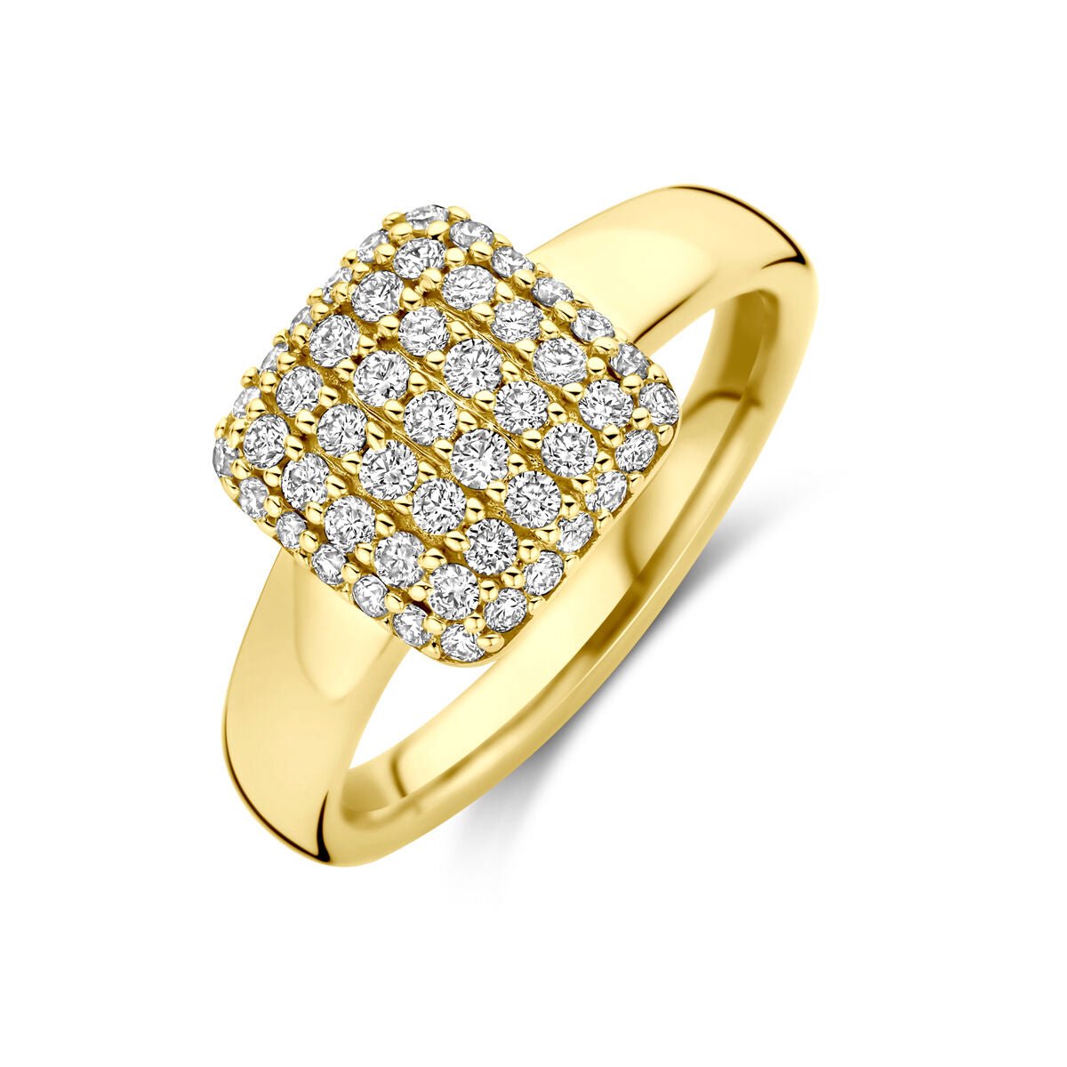 14K geelgouden ring lab grown diamant 0.50ct h si - 4033587